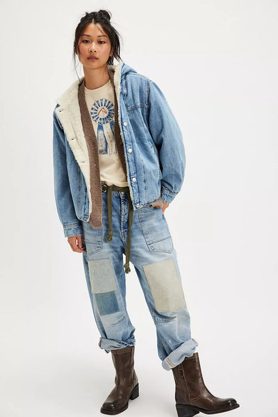 Asher Cozy Denim Jacket Snowdrift Wash – B.loved