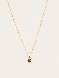 Lower Case Initial Necklace Gold