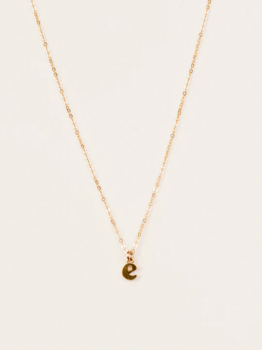 Lower Case Initial Necklace Gold