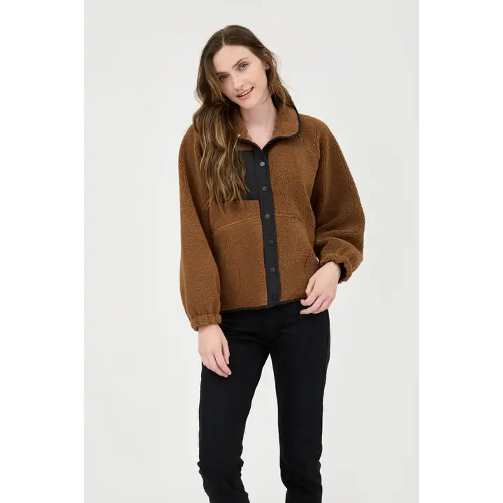 On the Go Fleece Jacket Brown