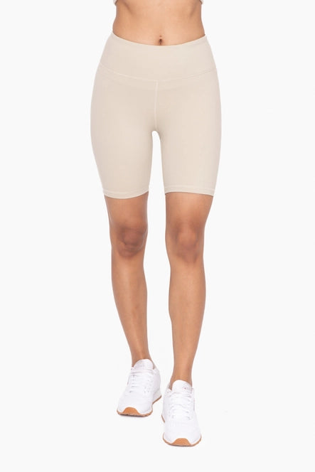 Khaki Flex Biker Shorts