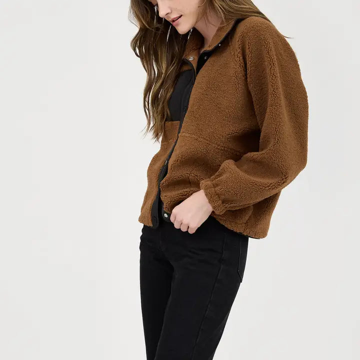 On the Go Fleece Jacket Brown