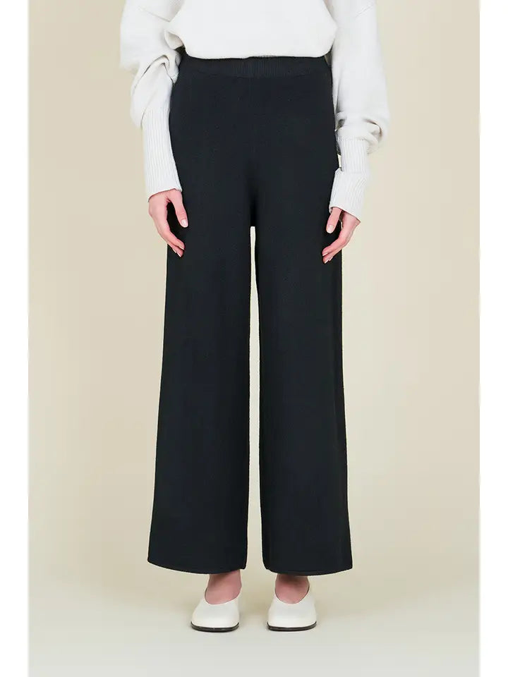 Night In Straight Leg Pants Black