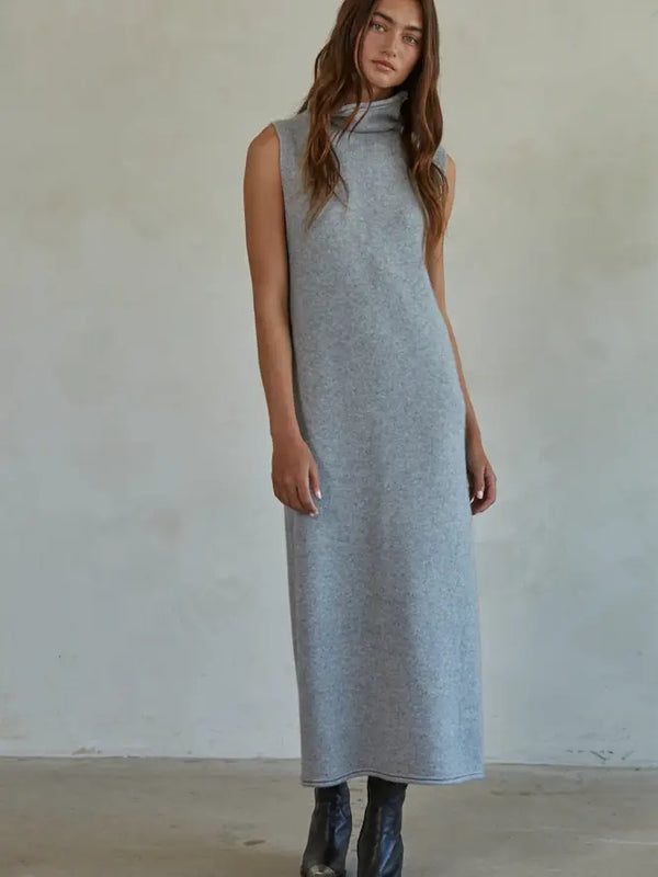 Maeva Sweater Dress Heather Grey