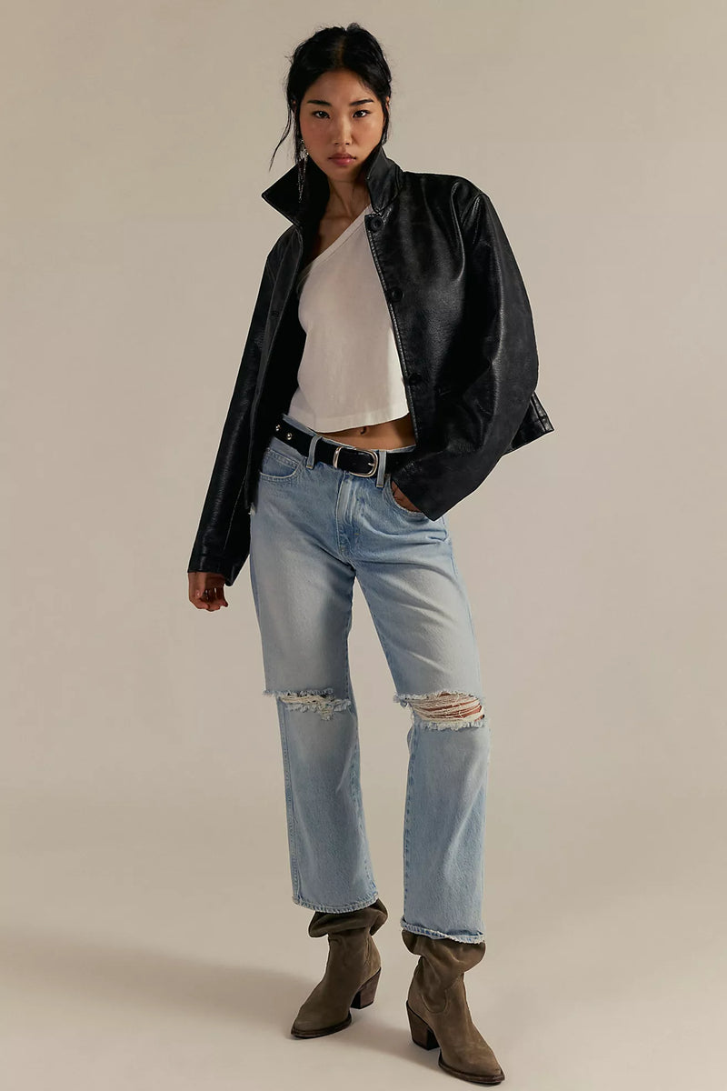 We The Free Hera Vegan Leather Jacket Black
