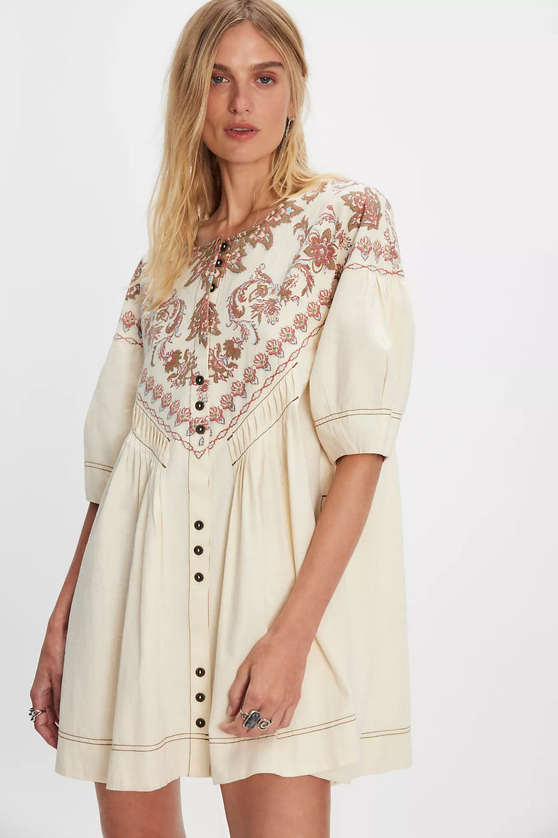 Orson Mini Dress Ivory Combo