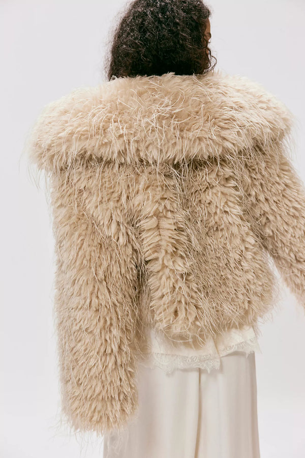 Moonlight Faux Fur Jacket Tea