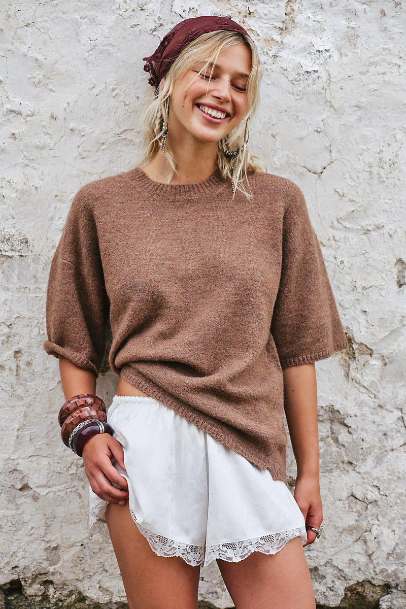 Margot Sweater Tee Brownie Melange