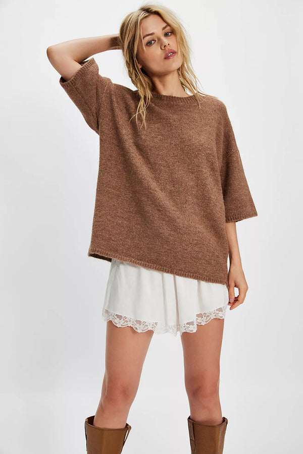 Margot Sweater Tee Brownie Melange
