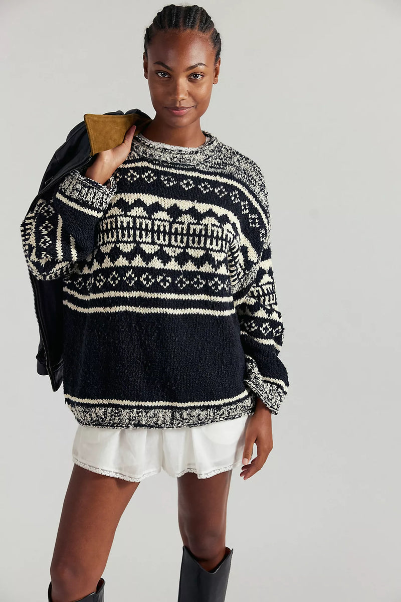 Dani Pattern Sweater Black Combo