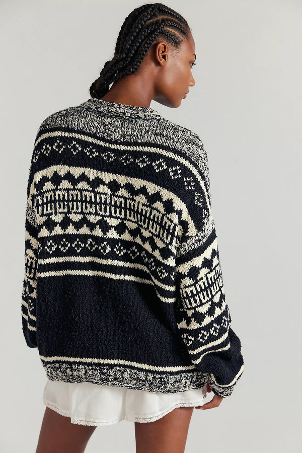 Dani Pattern Sweater Black Combo