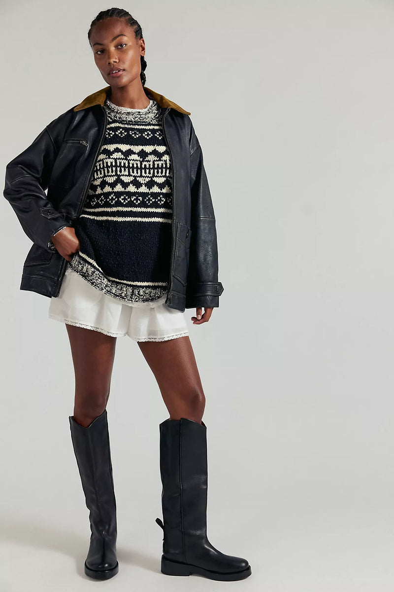 Dani Pattern Sweater Black Combo
