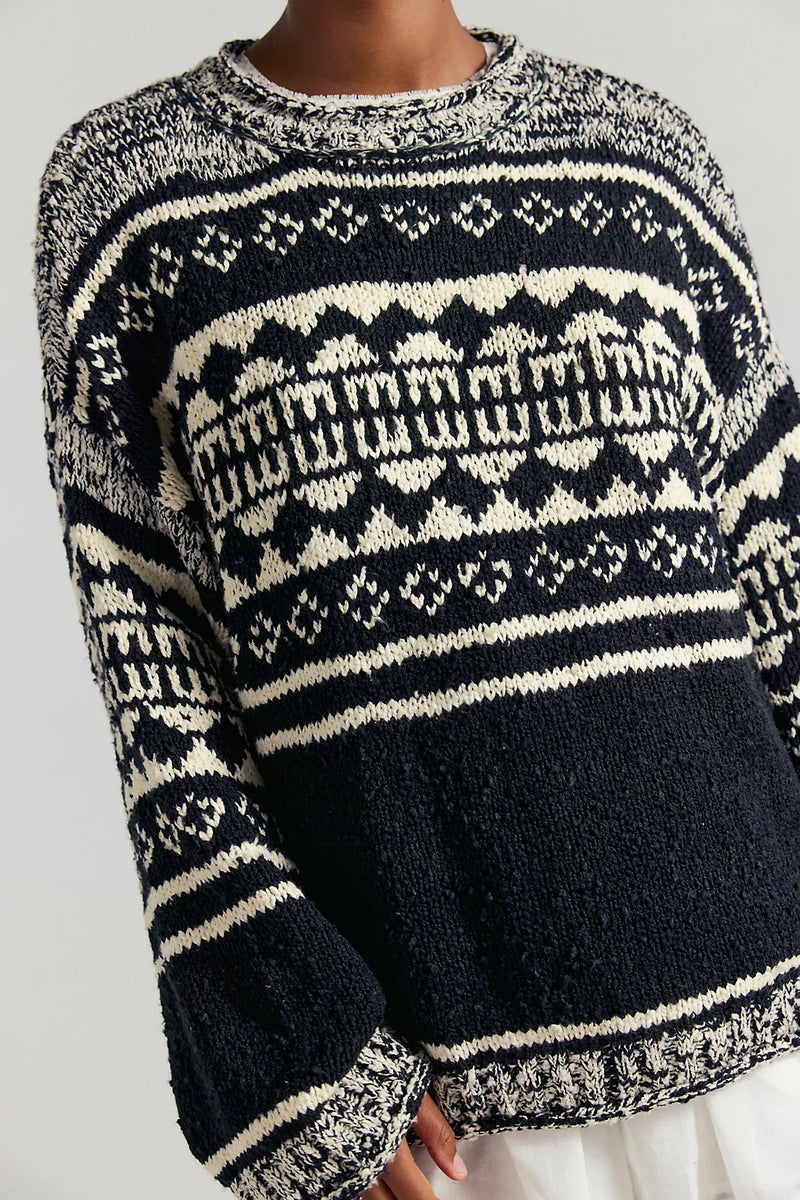 Dani Pattern Sweater Black Combo
