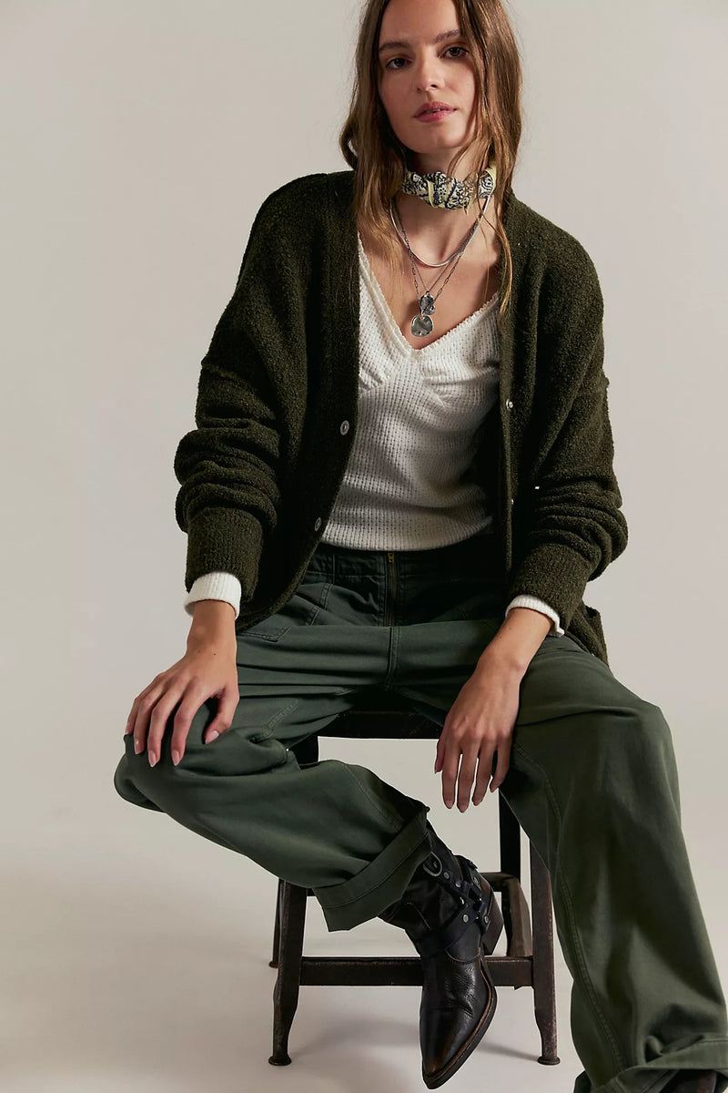 We The Free Blazing Cardi Dark Green
