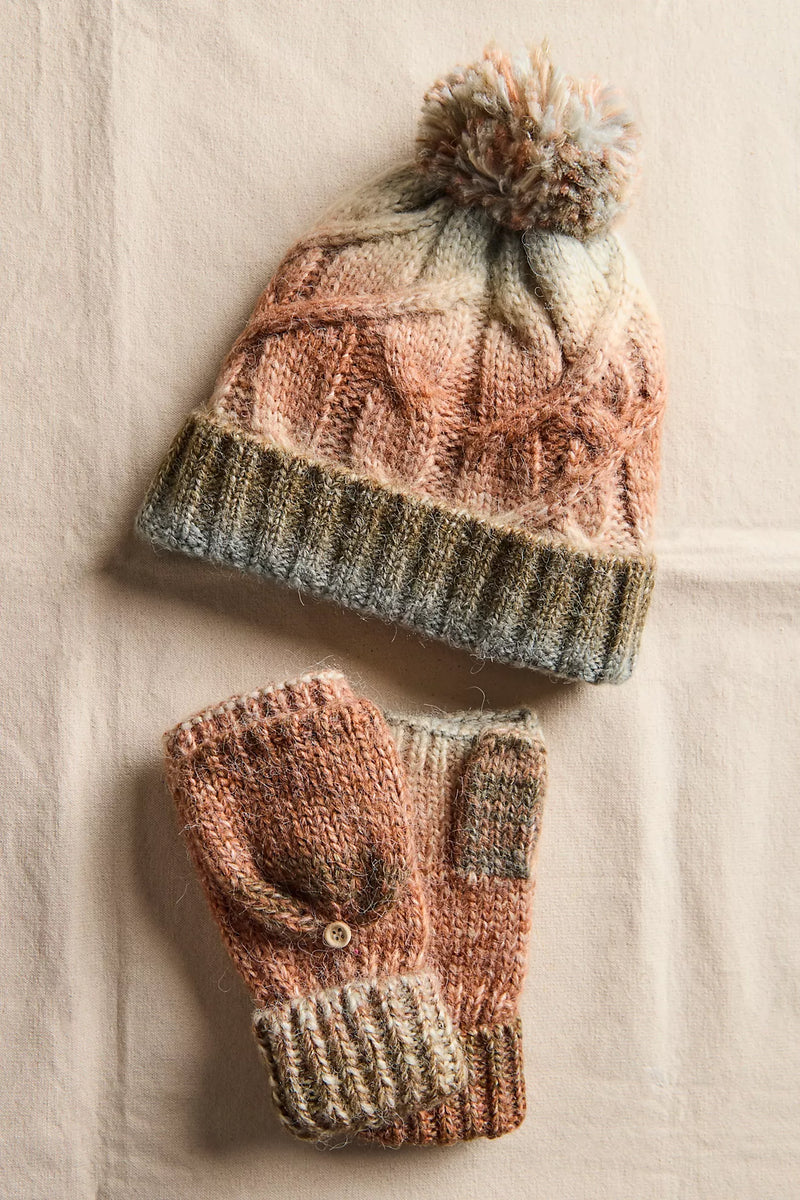Rainbow Run Hat + Glove Set Blue Combo