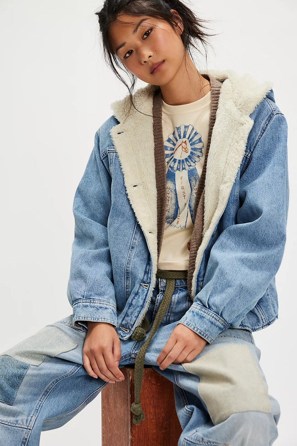 Asher Cozy Denim Jacket Snowdrift Wash