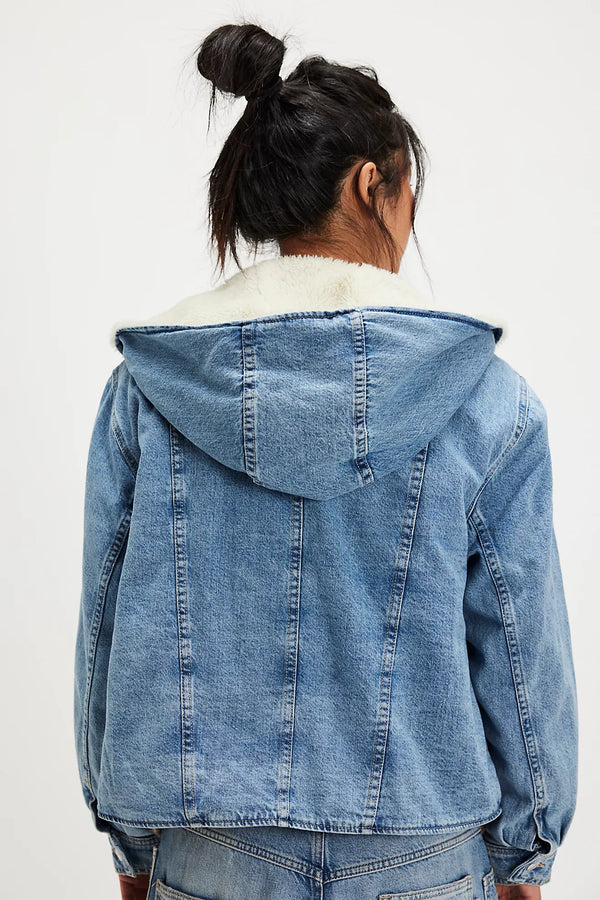 Asher Cozy Denim Jacket Snowdrift Wash