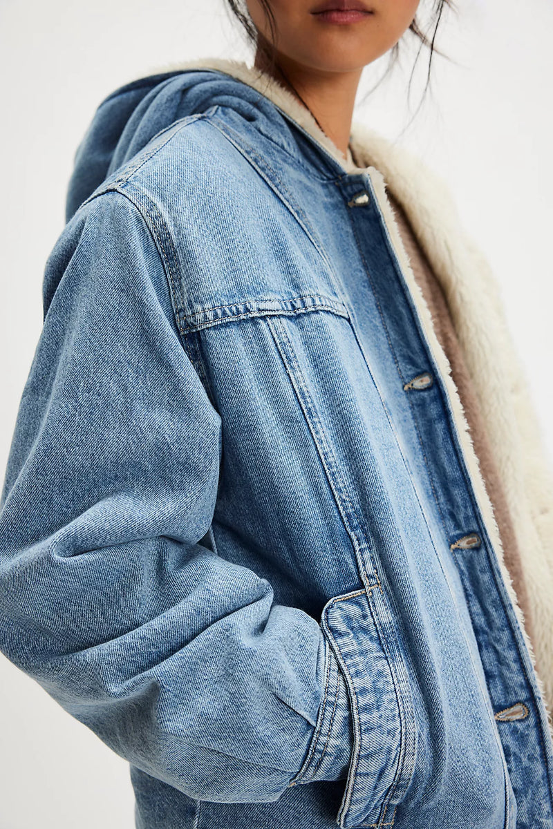 Asher Cozy Denim Jacket Snowdrift Wash