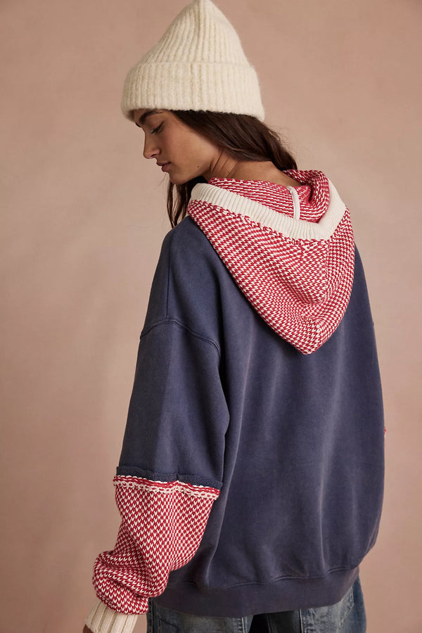 Snug Bonnet Sweatshirt Indigo
