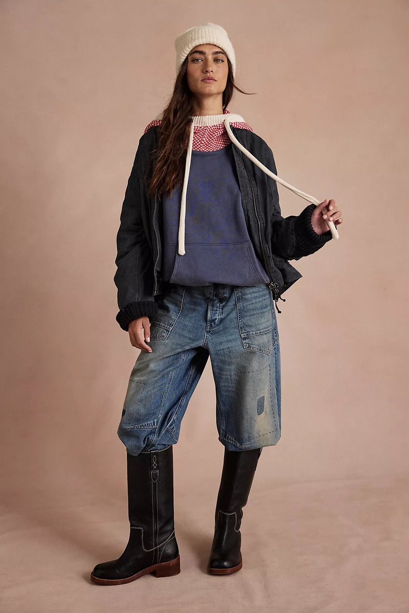 Snug Bonnet Sweatshirt Indigo