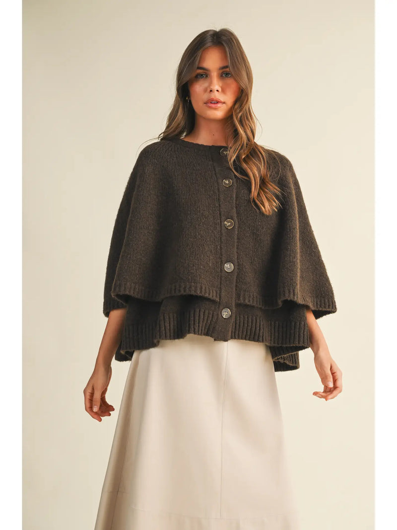 Hearthstone Knit Cape Espresso
