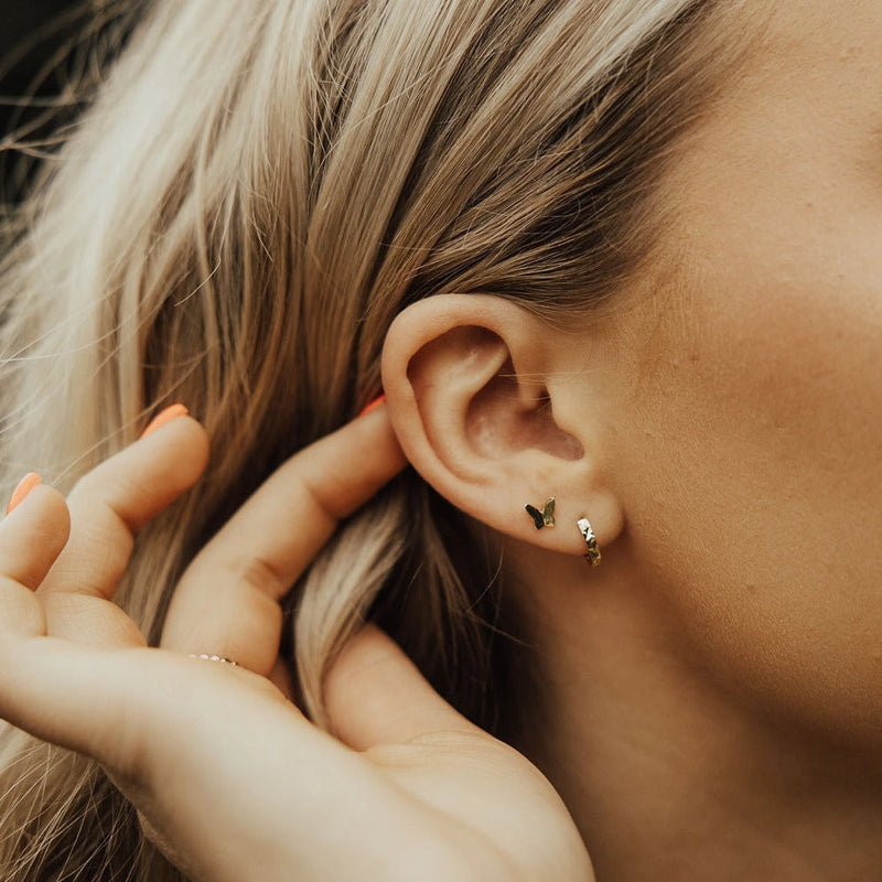 Butterfly Mini Studs Gold