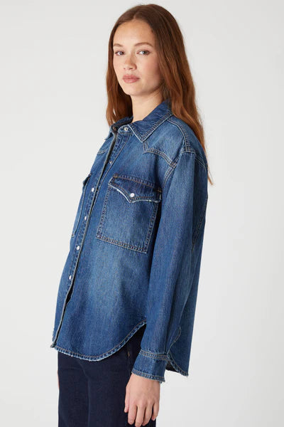 Cool Girl Denim Shirt Dark