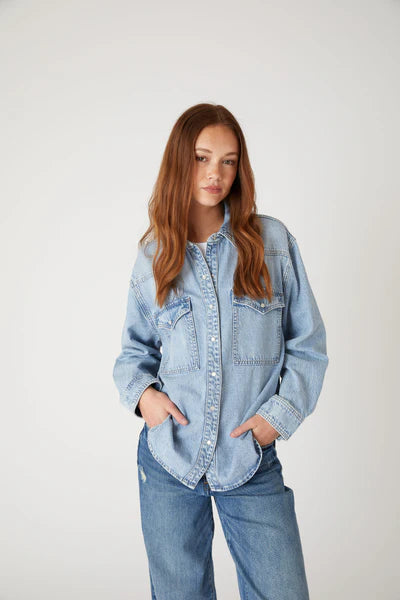 Cool Girl Denim Shirt Light