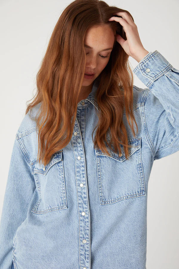 Cool Girl Denim Shirt Light