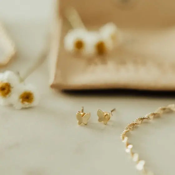 Butterfly Mini Studs Gold
