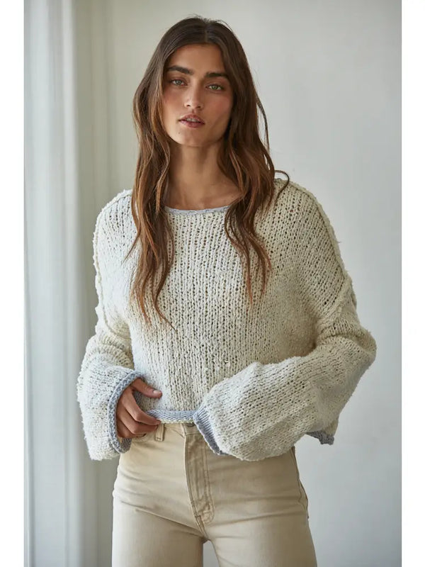 Cloudline Pullover Ivory/Grey
