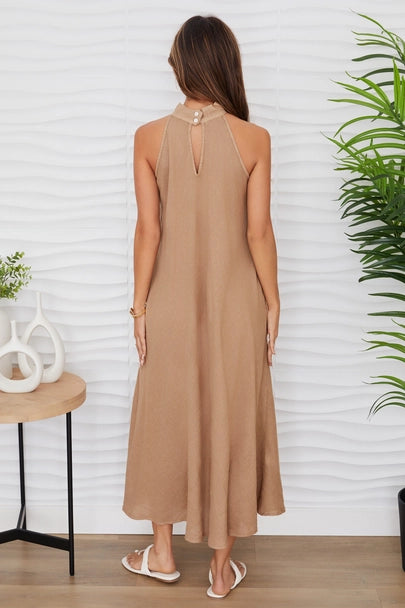 Golden Hour Maxi Dress Camel