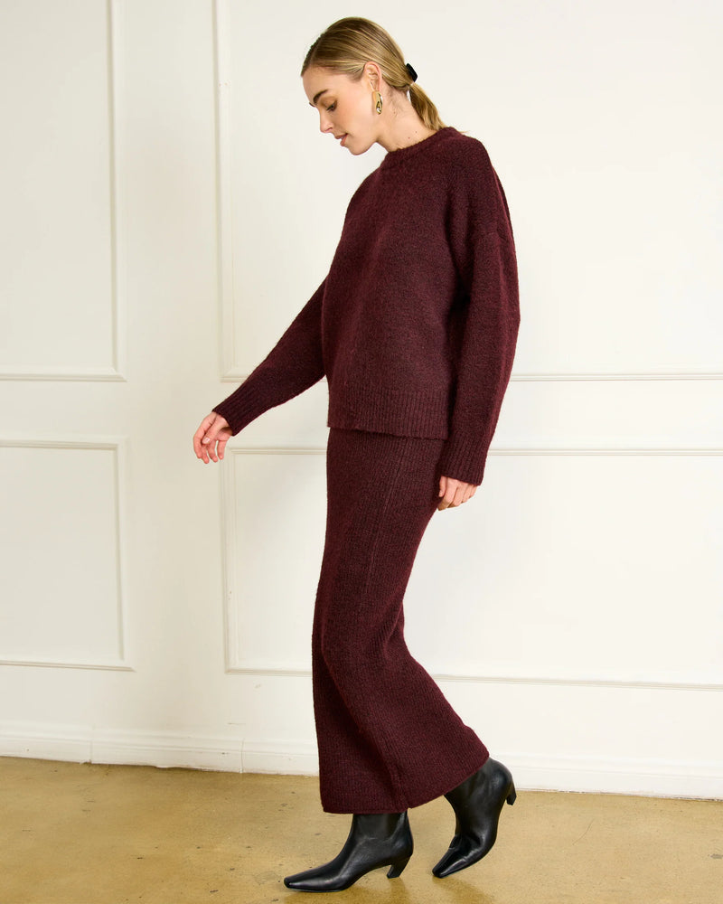 Hart Sweater Skirt Burgundy