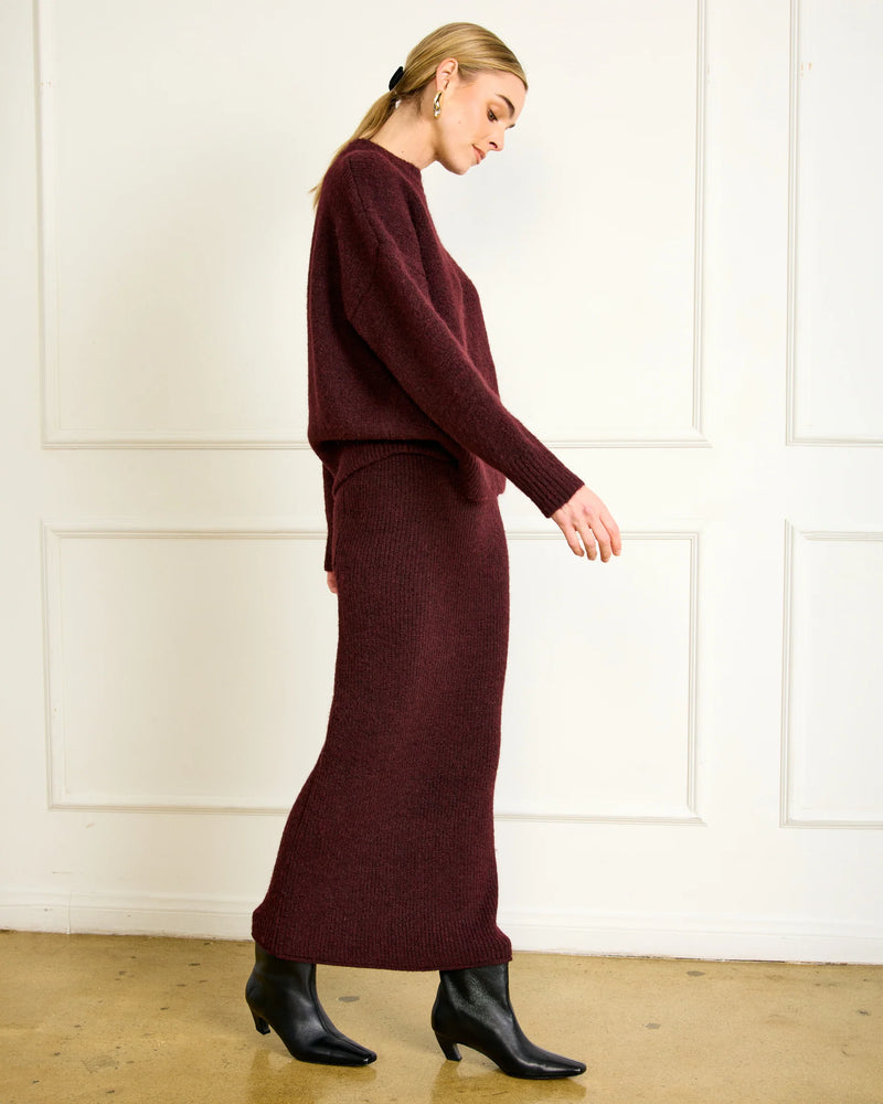 Hart Sweater Skirt Burgundy
