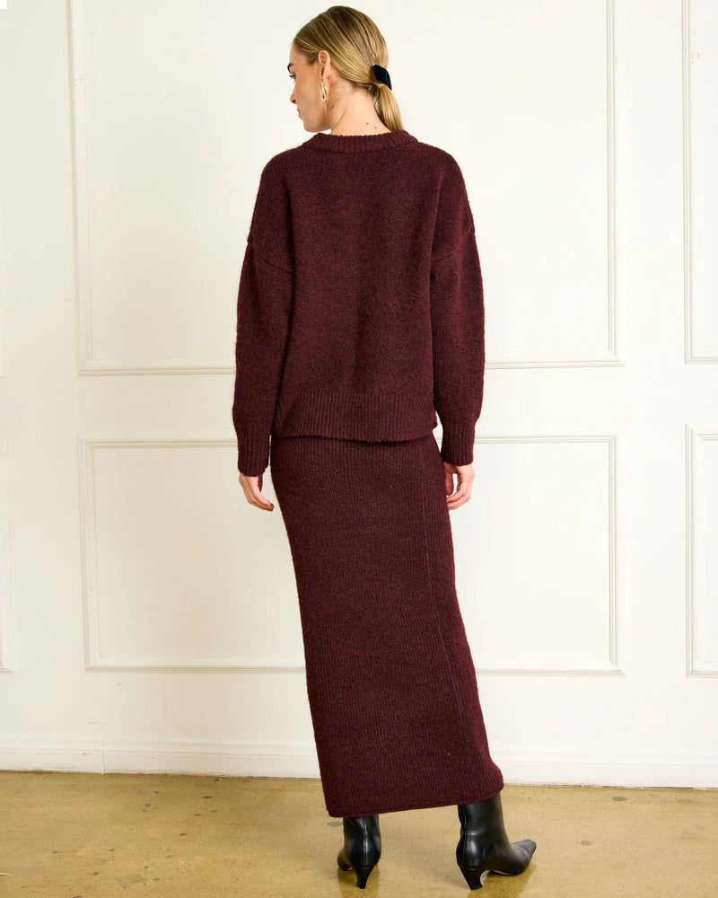 Hart Sweater Skirt Burgundy