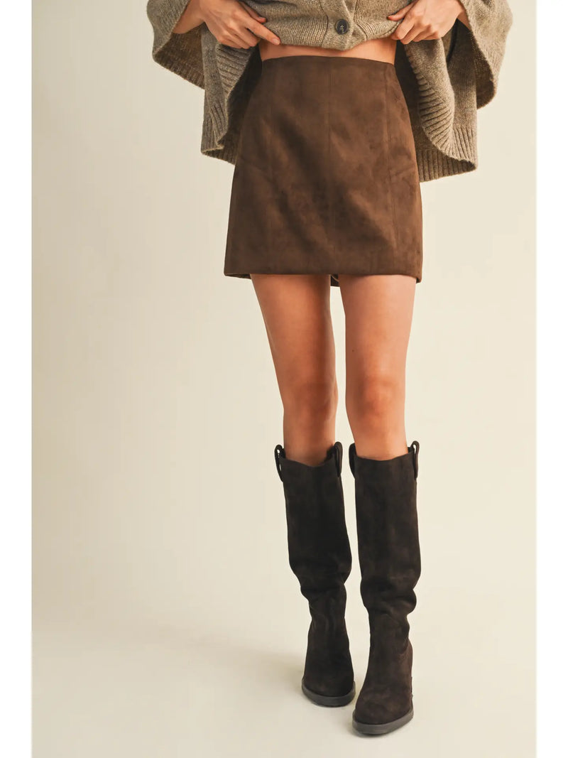 Saddle Suede Mini Skirt