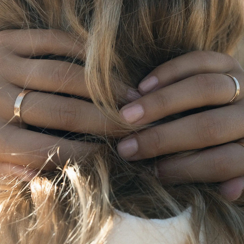 Rising Sun Stack Ring Gold