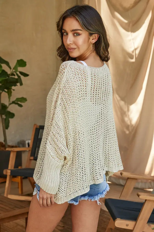 Boatneck Sweater Beige