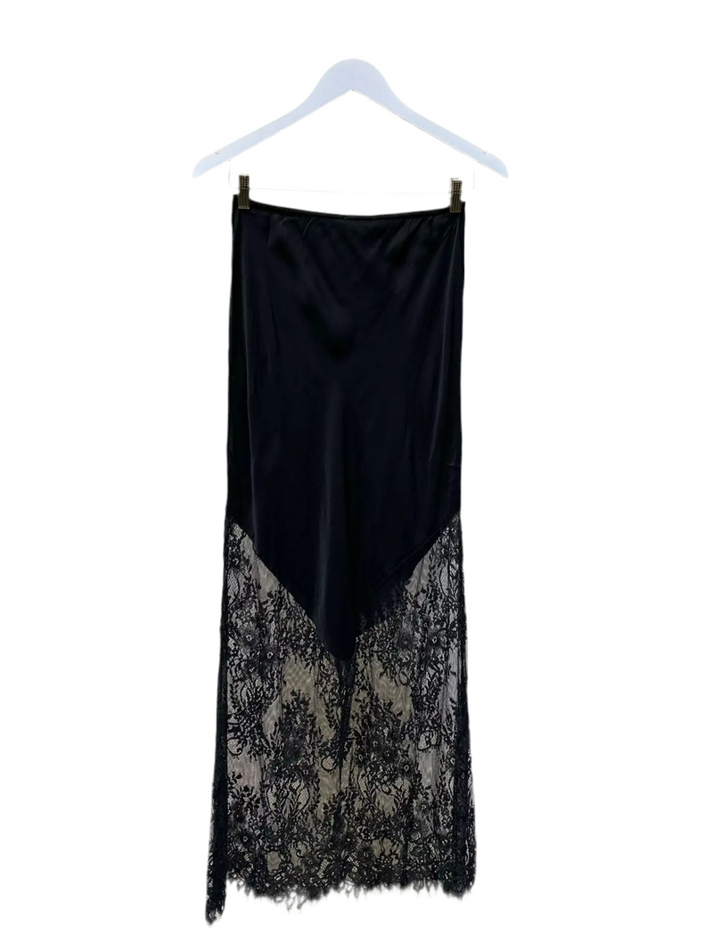 Whisper Lace Maxi Skirt Black