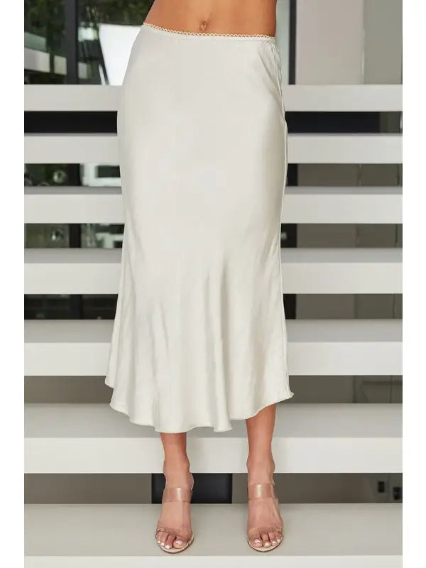 Dream On Silk Skirt Butter
