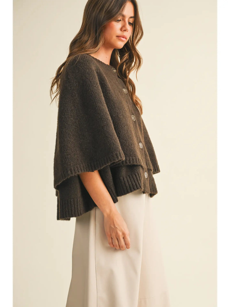 Hearthstone Knit Cape Espresso