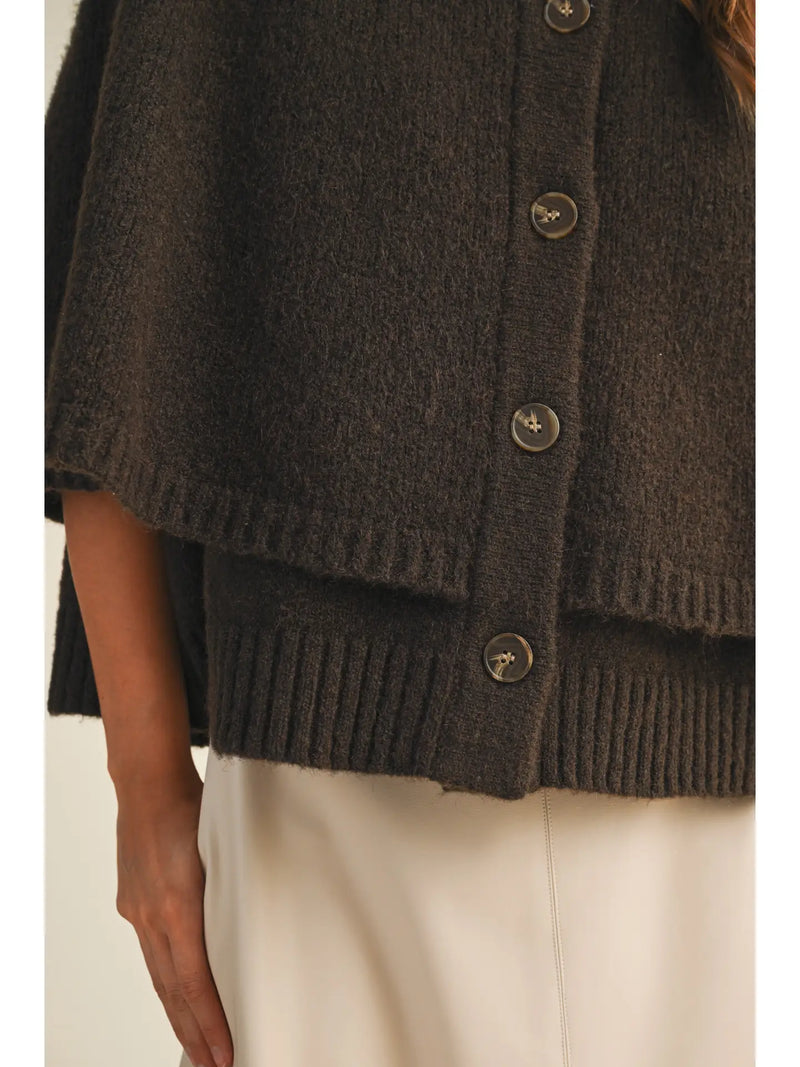 Hearthstone Knit Cape Espresso