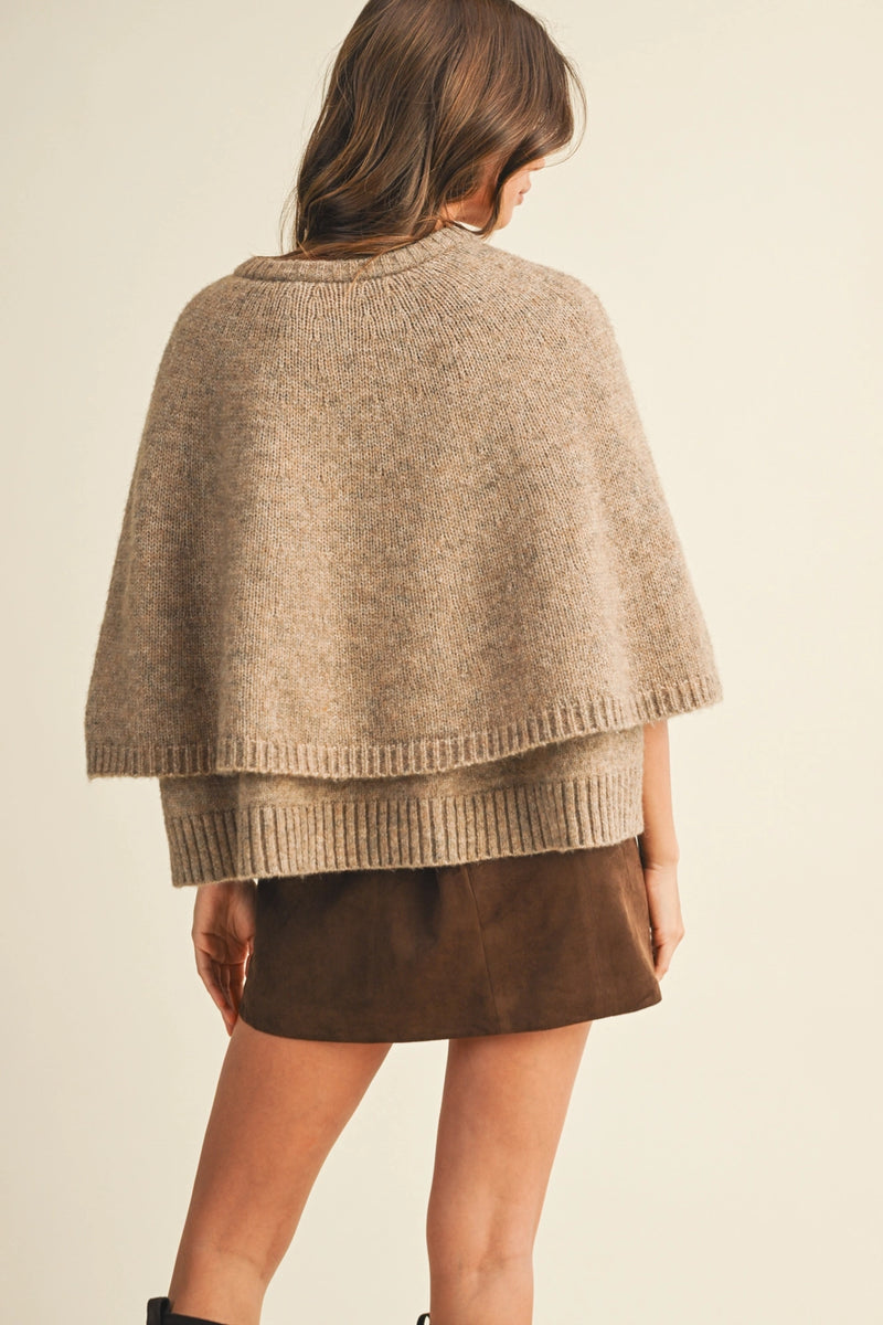 Hearthstone Knit Cape Taupe