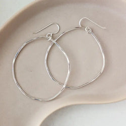 Form Hoop Earring Sterling Silver