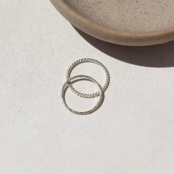 Spiral Midi Ring Sterling Silver