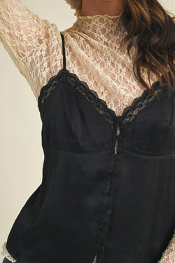 Luna Lace Top Black