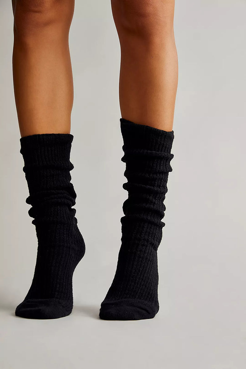 Staple Slouch Socks Black