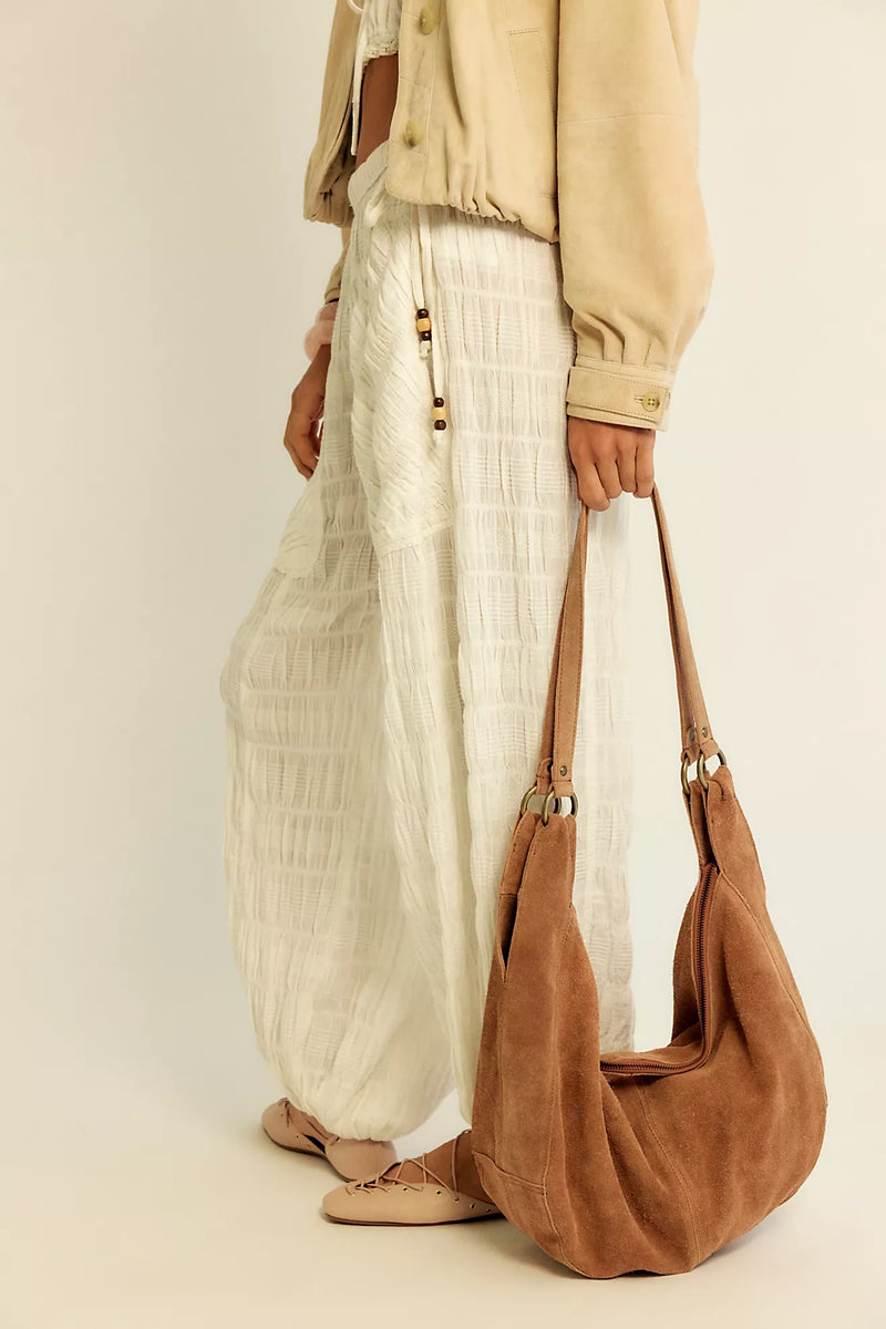 Roma Suede Tote Bag Rust
