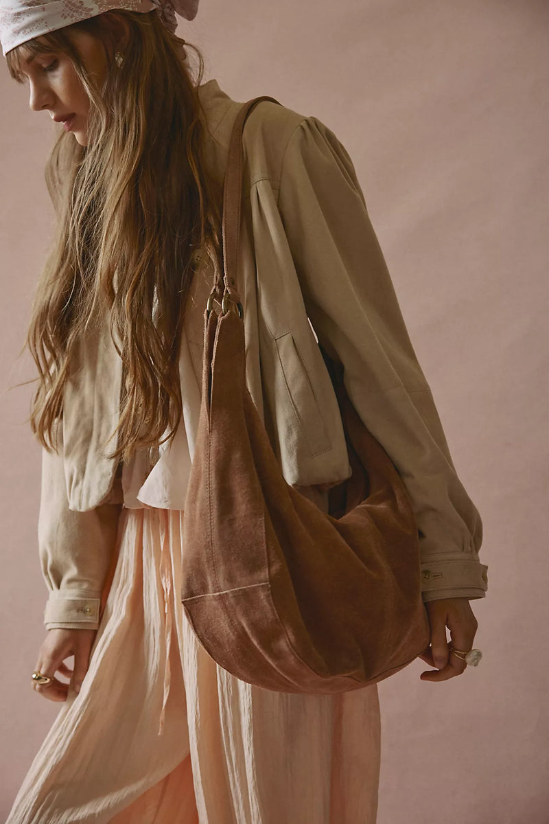 Roma Suede Tote Bag Rust