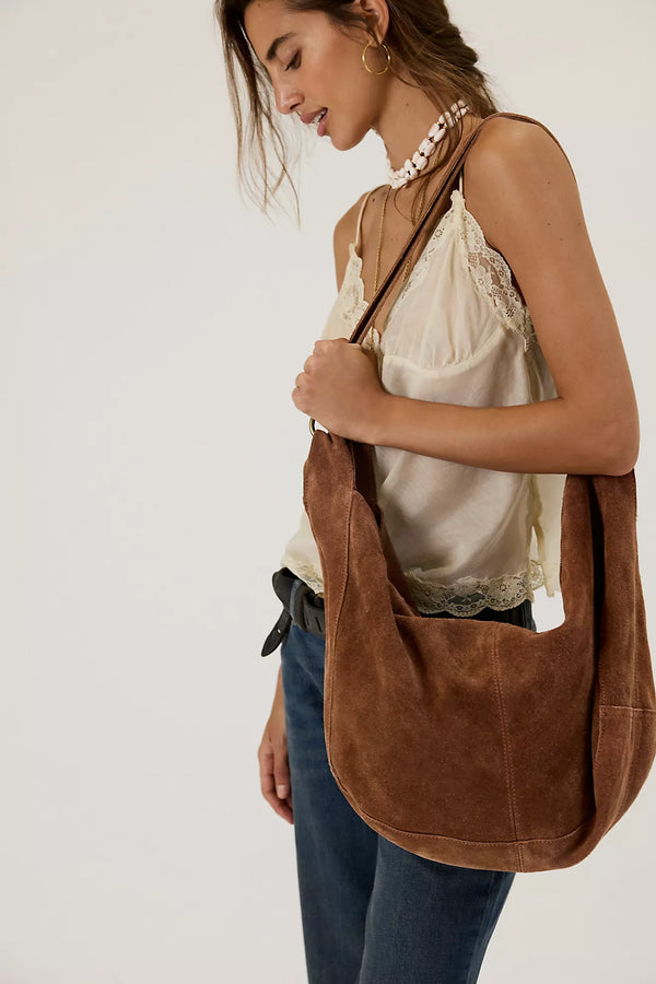 Roma Suede Tote Bag Rust